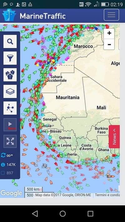 "tracking planet" tools: marine traffic