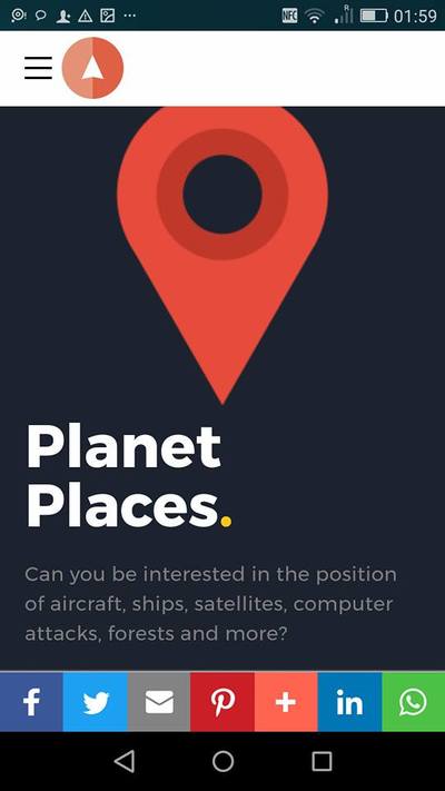 "tracking planet" app features
